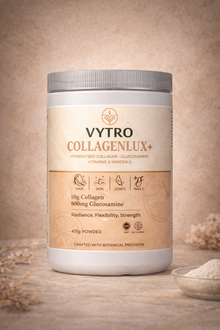 VYTRO COLLAGENLUX+ – Marine Collagen Complex with Hyaluronic Acid, Vitamin C & Biotin | Radiant Skin, Hair & Joint Support
