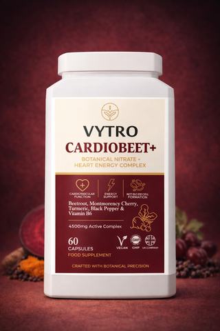 VYTRO CARDIOBEET+ Beetroot & Cherry Heart Health Complex – 60 Vegan Capsules