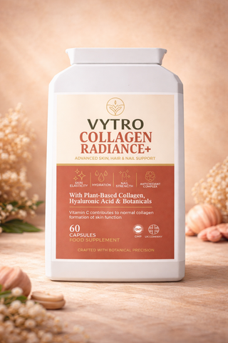 VYTRO COLLAGEN RADIANCE+ – Advanced Marine Collagen Complex | Hyaluronic Acid, Vitamin C, Zinc & Biotin for Radiant Skin, Hair & Joints