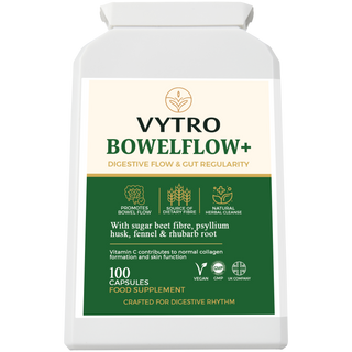 VYTRO BOWELFLOW+ Gut Cleanse & Digestive Balance – 60 Vegan Capsules