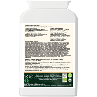 VYTRO® ALKALIGREEN+ Organic Super Greens Complex – Spirulina, Chlorella & Kale | Alkalising Energy & Detox Support