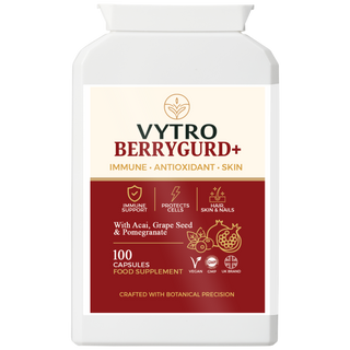 VYTRO BERRYGUARD+ Polyphenol Antioxidant Complex – 100 Vegan Capsules | Immunity, Skin & Energy Support