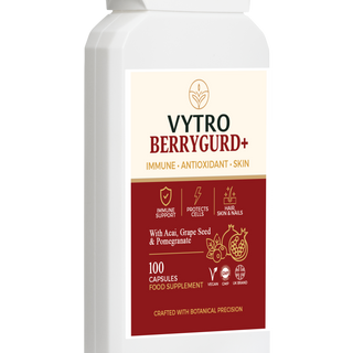 VYTRO BERRYGUARD+ Polyphenol Antioxidant Complex – 100 Vegan Capsules | Immunity, Skin & Energy Support