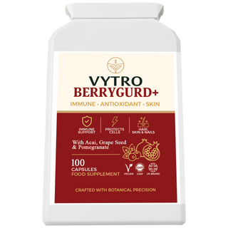 VYTRO BERRYGUARD+ Polyphenol Antioxidant Complex – 100 Vegan Capsules | Immunity, Skin & Energy Support