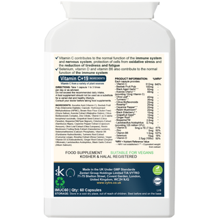 VYTRO IMMUNESPECTRA+ High-Potency Immune Defence Complex – 120 Vegan Capsules | Vitamin C, Reishi, Elderberry & Probiotics