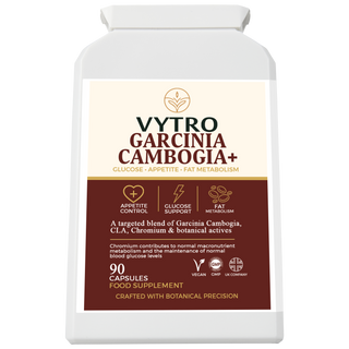 Garcinia Cambogia+ capsules with CLA, green coffee, and chromium – supports appetite control, blood sugar balance, and fat metabolism – 90 vegan capsules – VYTRO UK